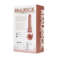 RealRock Vibrador Reto Cor de Carne com Testículos Veio 18cm, imagem 9