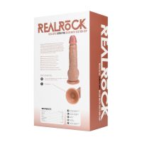 RealRock Vibrador Reto Cor de Carne com Testículos Ponderados 23cm, imagem 9