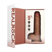 RealRock Vibrador Reto Cor de Carne com Testículos Ponderados 23cm, imagem 10