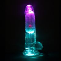 RealRock LED Vibrator Transparent 15cm, bild 6