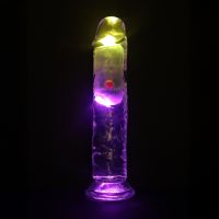 RealRock Transparent Vibrator med LED 18 cm, bild 6