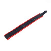 Naszyjnik skóra Red Leather z trzema akcentami D-ring, zdjęcie 3