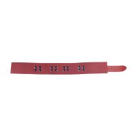 Red Leather Szerokie pasek naszyjnik, Czerwony, zdjęcie 3