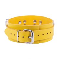 Red Leather Śmiały pasek naszyjnik, Żółty, zdjęcie 6