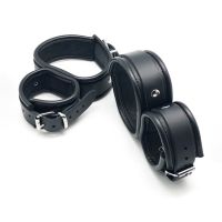 Red Leather Ankle and Hand Restraint Set, picture 2