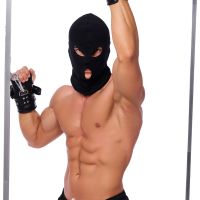 Red Leather Deluxe Suspension Kajdanki ze Snap Hooks, zdjęcie 3