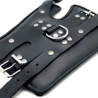 Red Leather Deluxe Suspension Kajdanki ze Snap Hooks, zdjęcie 6
