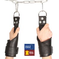 Menottes de suspension avec mousquetons Red Leather