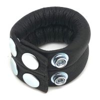 Red Leather Justerbara ballstrap med studsar, bild 3