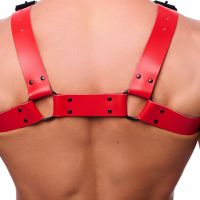 Harnais Bulldog Red Leather système strap poitrine, photo 2