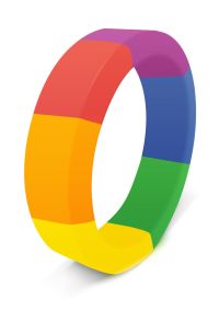 Boneyard Brawn Pride Cock Ring, Rainbow