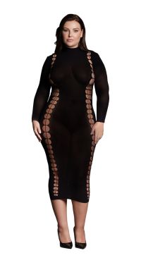 Le Désir Vestido Carme com Gola Alta e Design Contornado