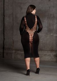 Le Désir Vestido Carme com Gola Alta e Design Contornado, imagem 6