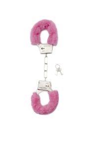 Shots Toys Furry Handcuffs Soft Pink Restraints