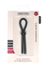 Shots Toys Adjustable Cock Ring in Black Silicone, picture 2