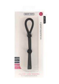 Shots Toys Double Ring Booster silikoninen säädettävä penisrengas, kuva 2