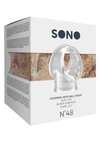 Cockring ball strap trasparente Sono by Shots discreto, immagine 2