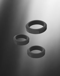 XR Brands Three-Piece Silicone Ring Set, Grey, bild 3