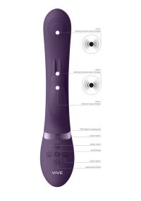 VIVE May Vibrador Coelho Onda Pulso Dupla, imagem 5