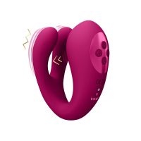 Vibrador Tripla Ação VIVE Yoko Duplas Prongs Vibrador Onda Pulso Clitoriana