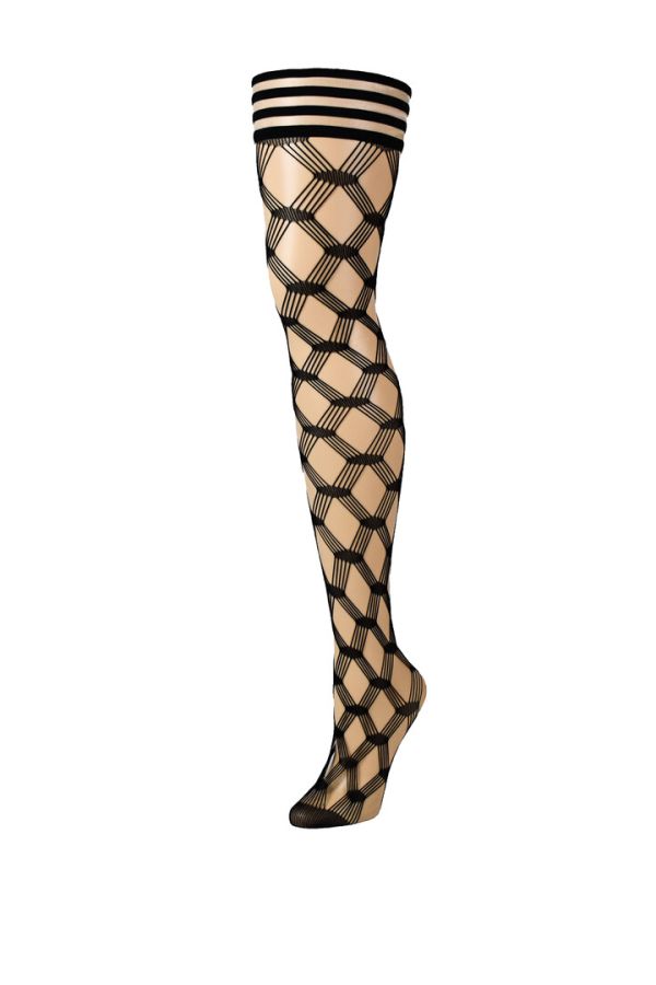 Kix'ies Cassandra Fence Net Thigh-High