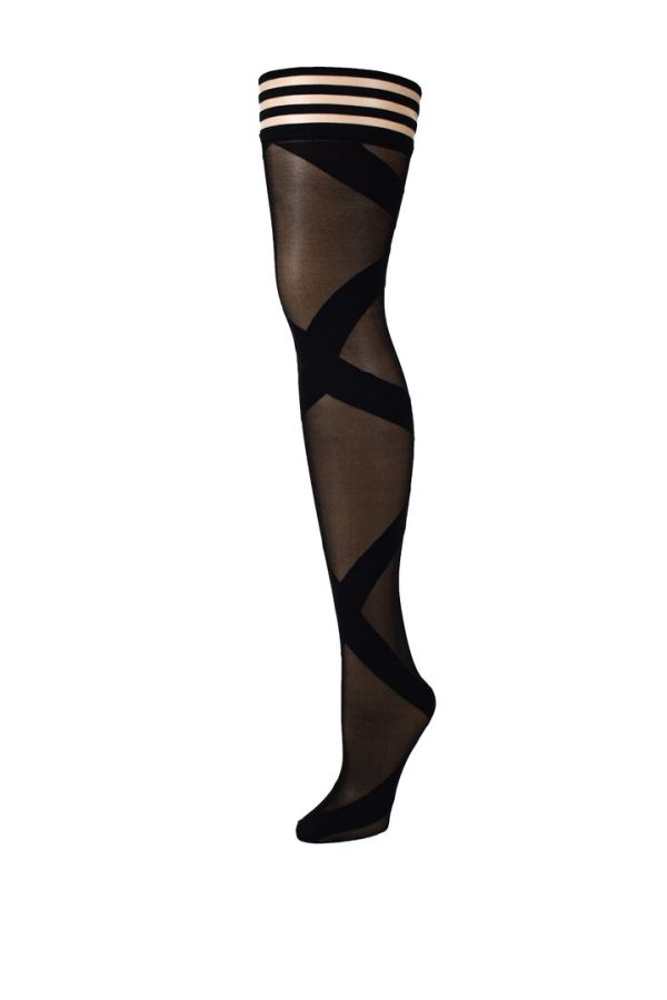 Kix'ies Jackie sort ballet overkneestrømper