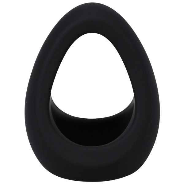 Doc Johnson The Stretcher sort silicone penisring med pungstøtte