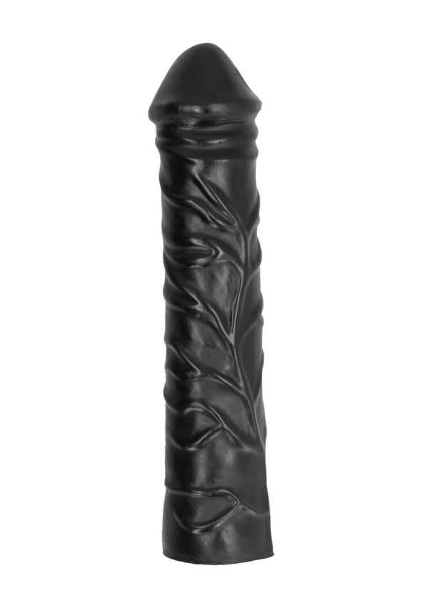 All Black realistyczne dildo z żyłkami 31cm
