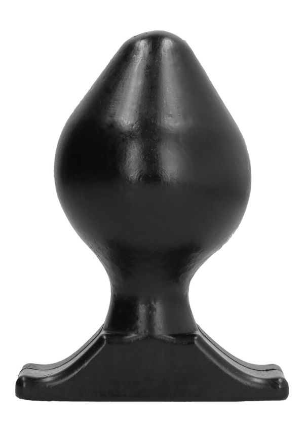 All Black Fleksibel buttplug, 16 cm
