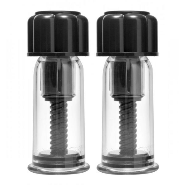 XR Brands Pinças de Mamilo Vibratória Controlo Twist Preto Max