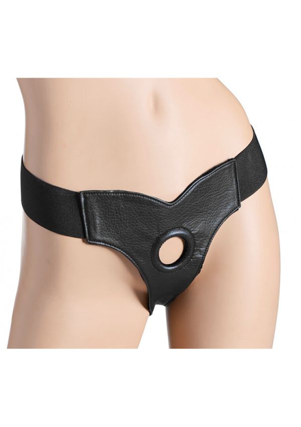 XR Brands Bella fløjls-polstret strap-on harneks, trussestil