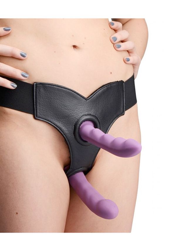XR Brands Crave Double Penetration Leather Harness