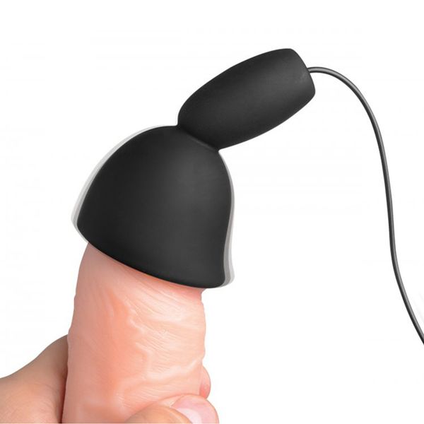 XR Brands Deluxe Silicone Penis Head Teaser Nubbed Vibrating