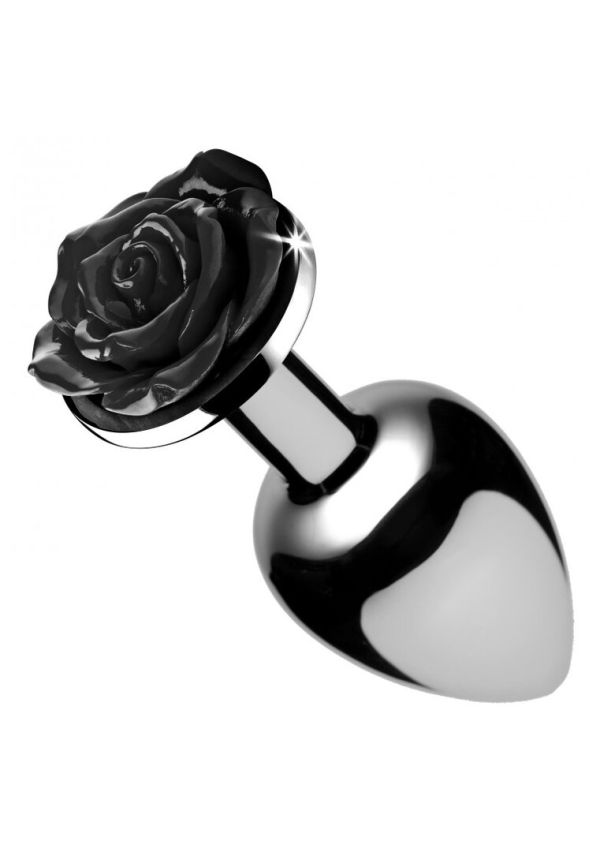 XR Brands Black Rose Metallplug klein