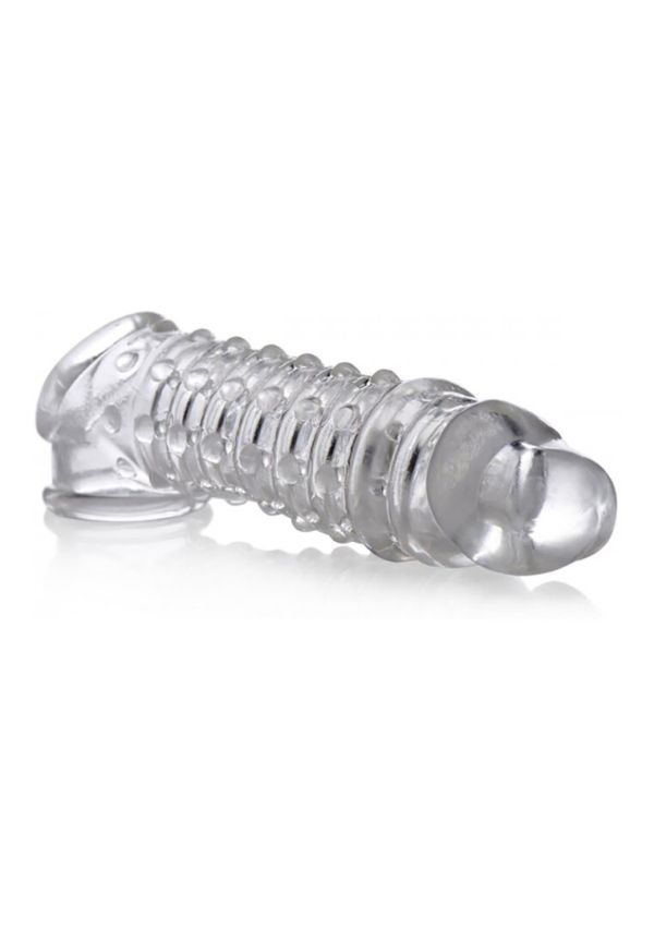 XR Brands Penis Sleeve Bumpy Clear Soft Textured 10cm