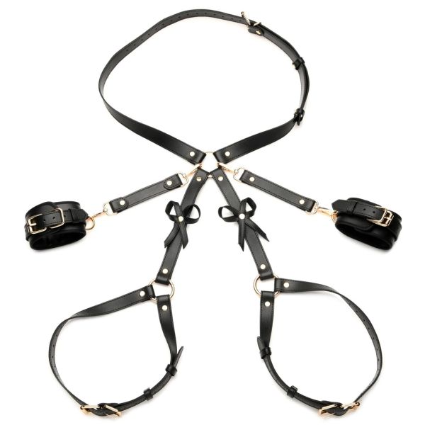 XR Brands Bondage Harness Vegan Leather Cuffs