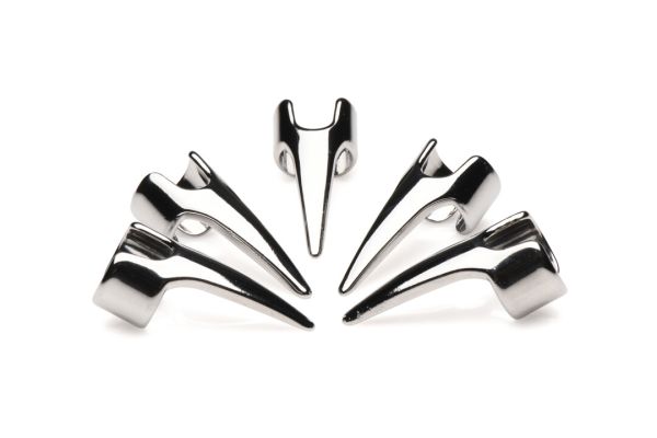 XR Brands Clawed kløer i rustfrit stål - 5 stk.