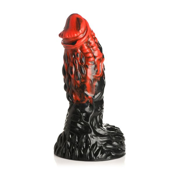 XR Brands Vulcan, Ciężko Teksturowany Wet-Look Dildo