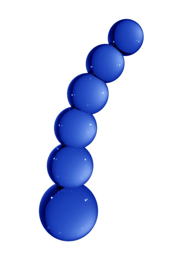 Chrystalino Planets szklany dildo, niebieski borokrzemian