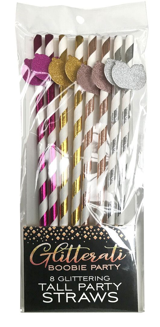 Little Genie Productions Boobie Tall Party Straws