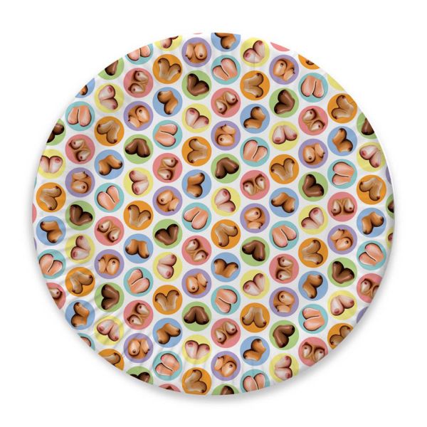 Little Genie Productions Dirty Boob Party Plates