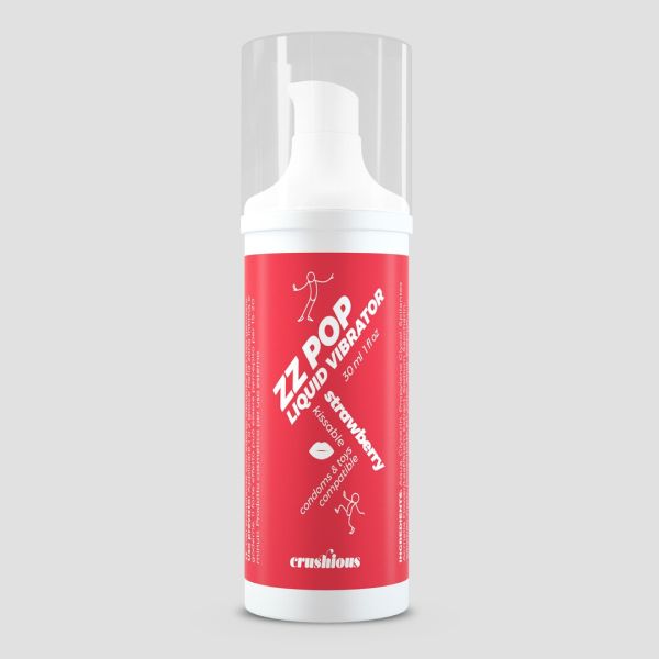 Crushious ZZ Pop żel-wibrator o smaku truskawki, 30 ml