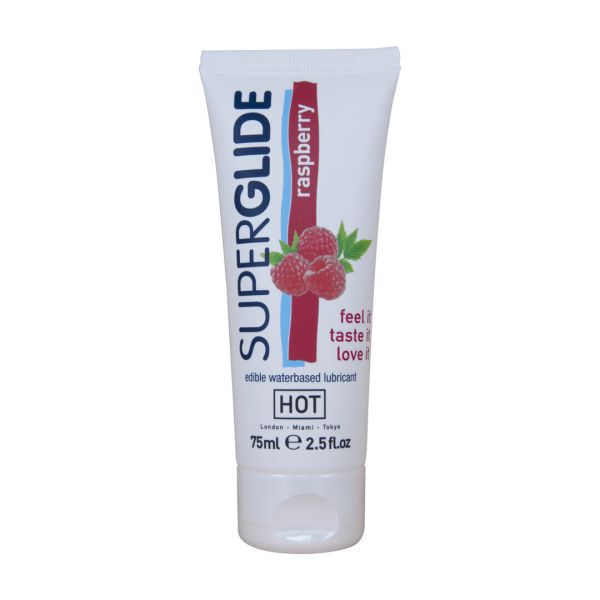 HOT Superglide Lubrificante Comestível, 75ml Sabor de Framboesa