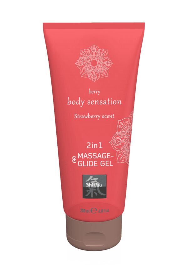 HOT Gel Glisse Massage 2-en-1 Fraise 200 ml