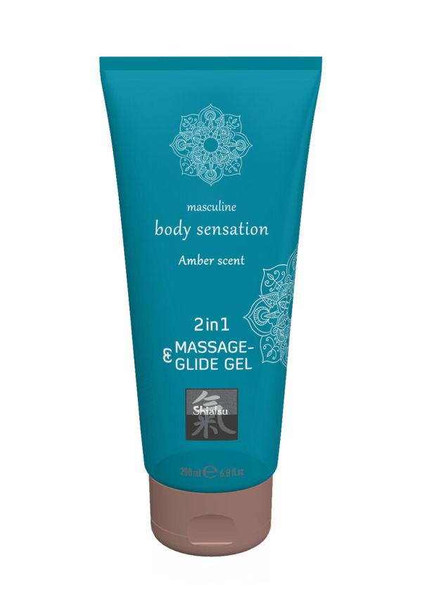 Gel de Deslizamento Massagem 2-em-1 HOT Âmbar 200ml
