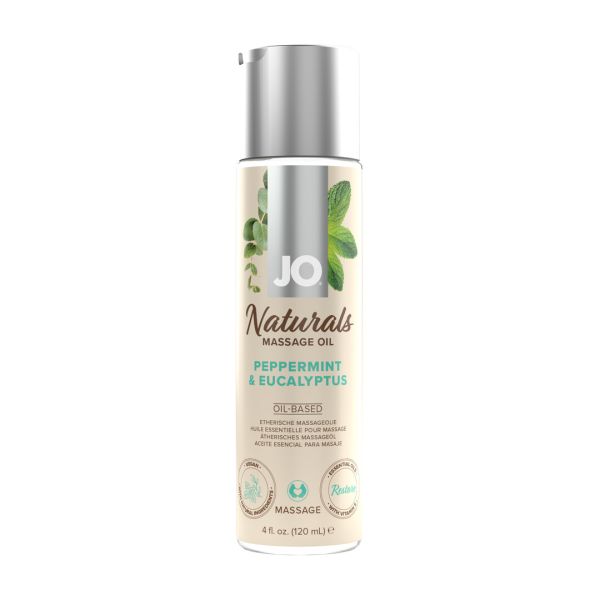 JO Naturals Huile de Massage Menthe Poivrée Eucalyptus 120ml