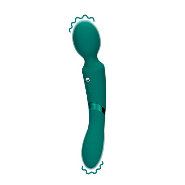 Loveline vibrator wand dobbeltendel, Grøn