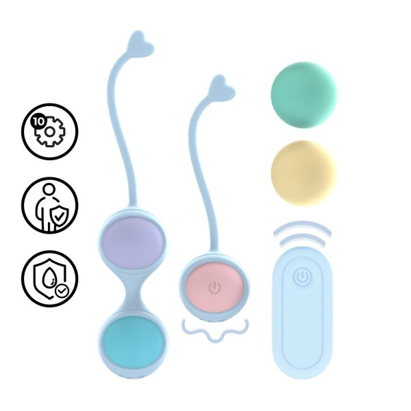 Loveline Austauschbares Kegel-Set Lila Fernbedienung
