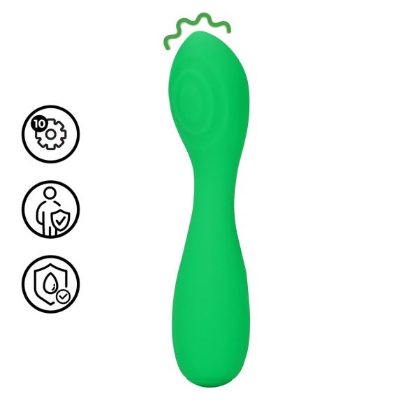 Loveline Vibrador Mini Flexível Design Curvo Verde