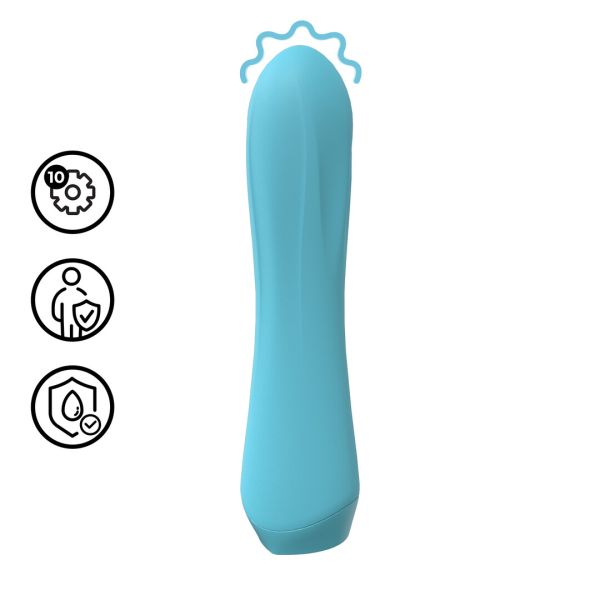Loveline konisk minivibrator i silikone med stille motor